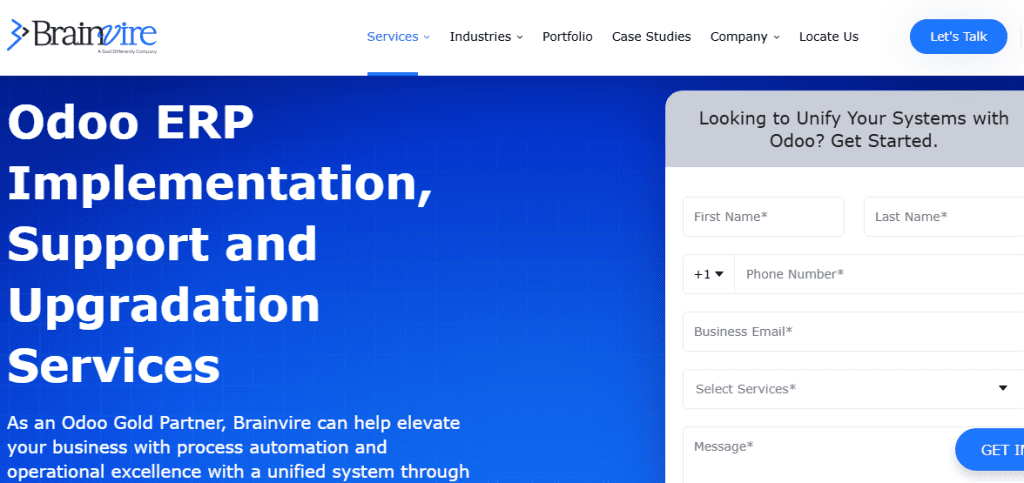 Brainvire - best Odoo implementation company