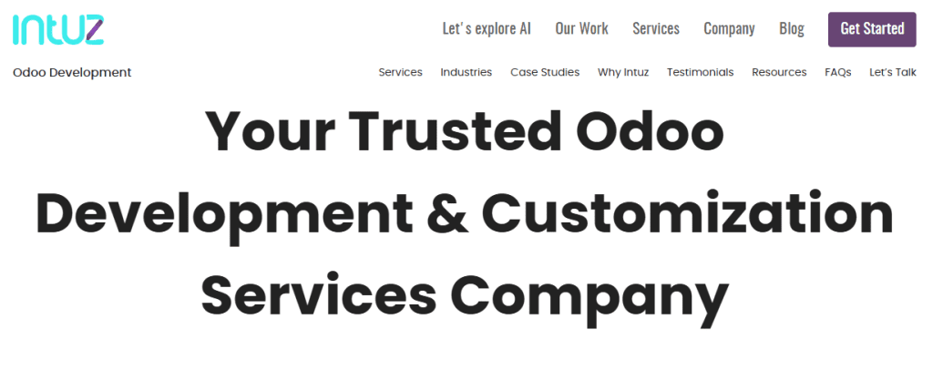 intuz - best Odoo development company