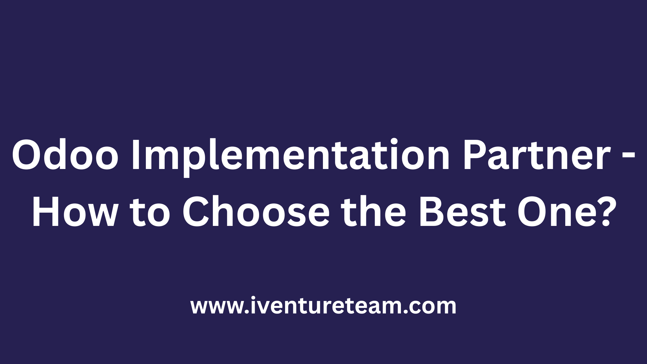 Odoo Implementation Partner