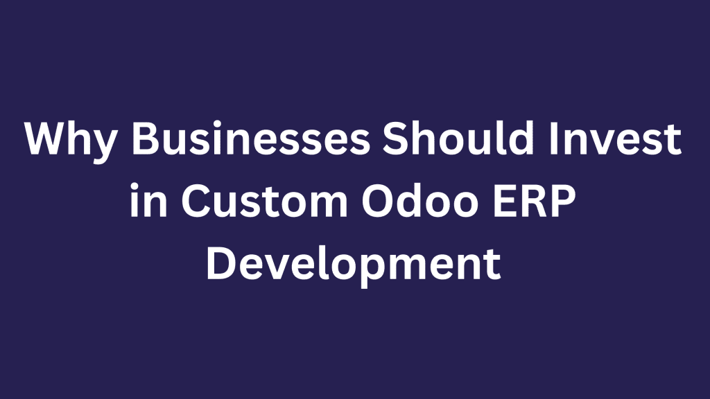 Custom Odoo ERP Development